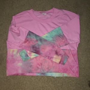 Cropped sweater - Ardene - Small - Pink + Rainbow